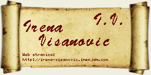 Irena Višanović vizit kartica